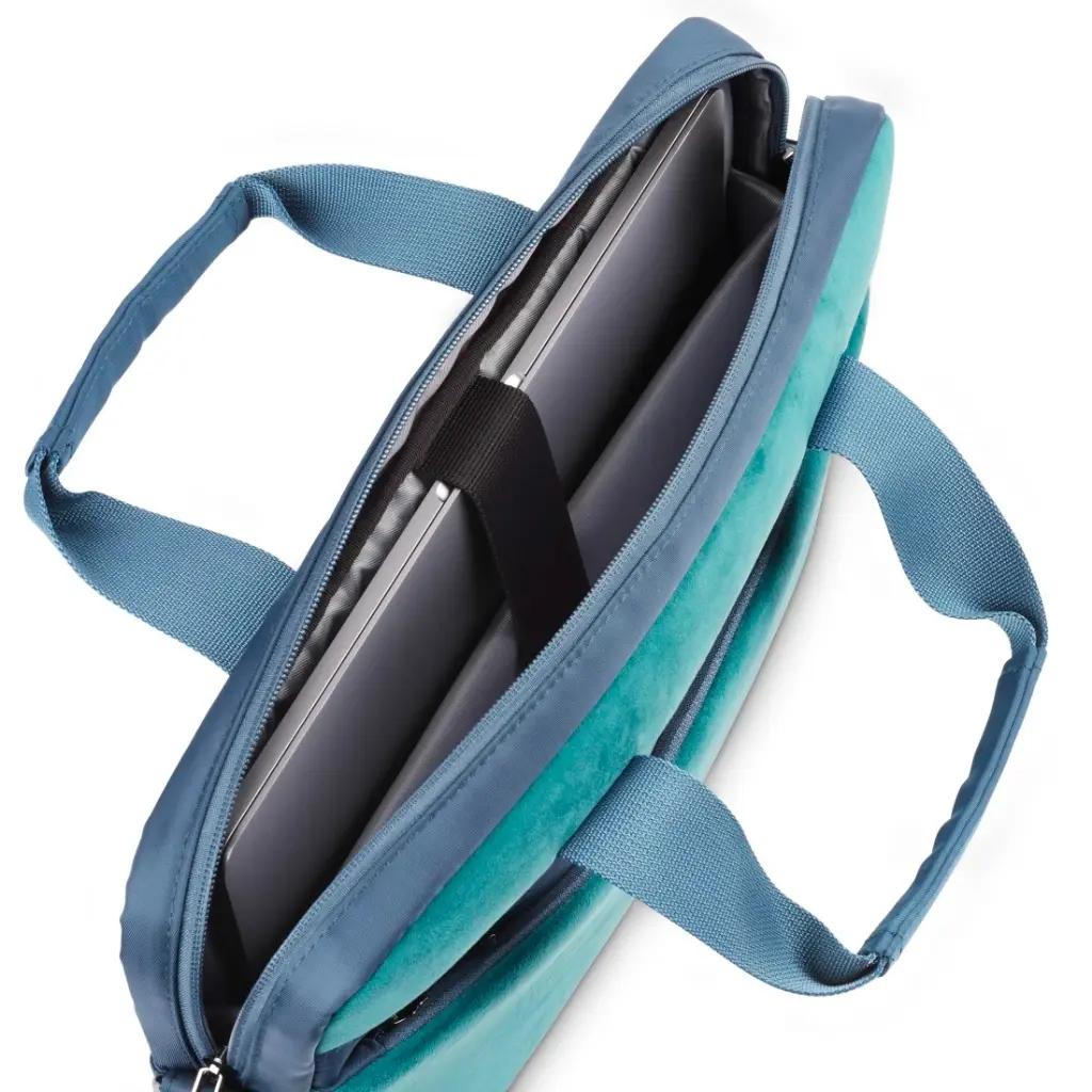 Hama Sacoche d’ordin. port. "Velvet" jus. 34 - 36 cm (13,3"-14,1"), pétrole