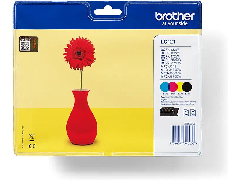 BROTHER INK CARTRIDGE LC121 PACK 