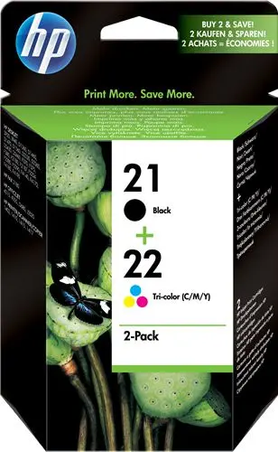 HP 21+22 (SD367AE) - Noir + 3 couleurs - Cartouche d'encre - Multipack