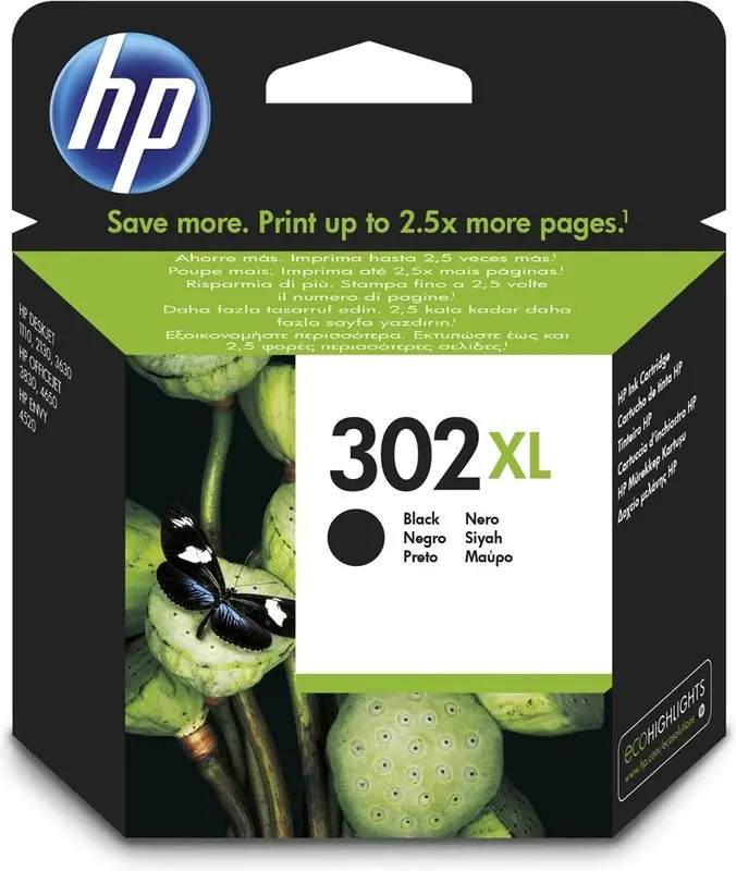 HP 302XL (F6U68AE) - Noir - Cartouche d'encre - Grande capacité
