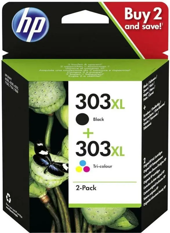 HP 303XL (3YN10AE) - Noir + 3 couleurs - Cartouche d'encre - Grande capacité - Multipack
