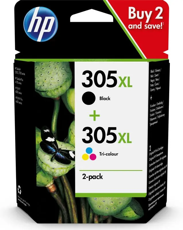 HP 305XL (6ZA94AE) - Noir + couleurs - Cartouche d'encre - Grande capacité - Multipack