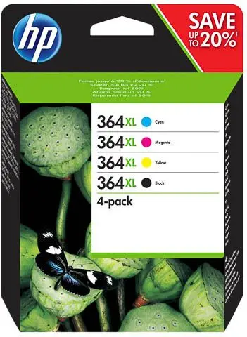 HP 364XL (N9J74AE) - 4 couleurs - Cartouche d'encre - Grande capacité - Multipack