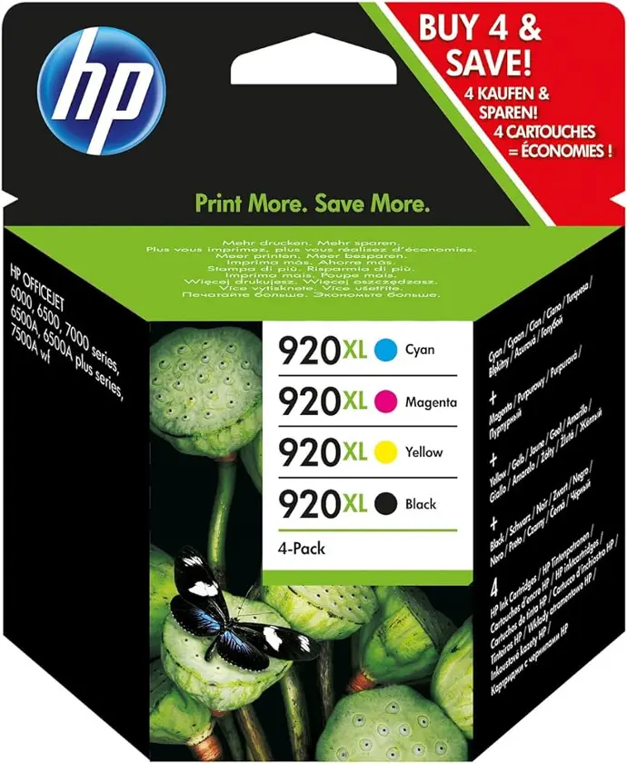 HP 920XL (C2N92AE) - 4 couleurs - Grande capacité - Multipack