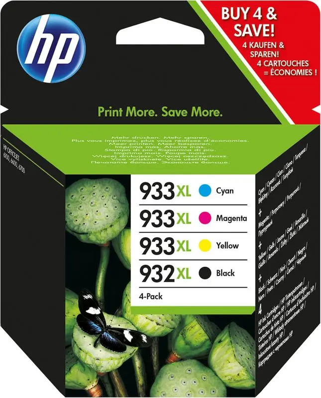 HP 932XL / 933XL (C2P42AE) - 4 couleurs - Grande capacité - Multipack
