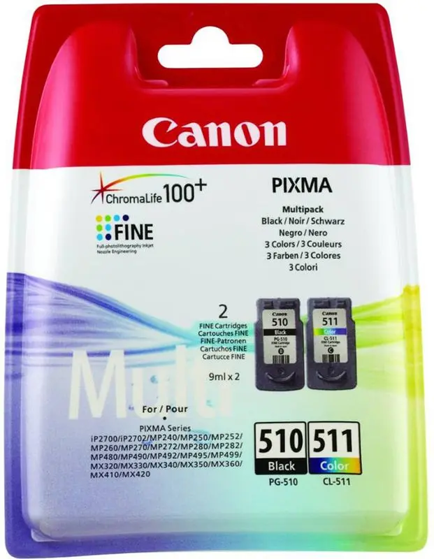 Canon PG-510 / CL-511 - Noir + 3 couleurs