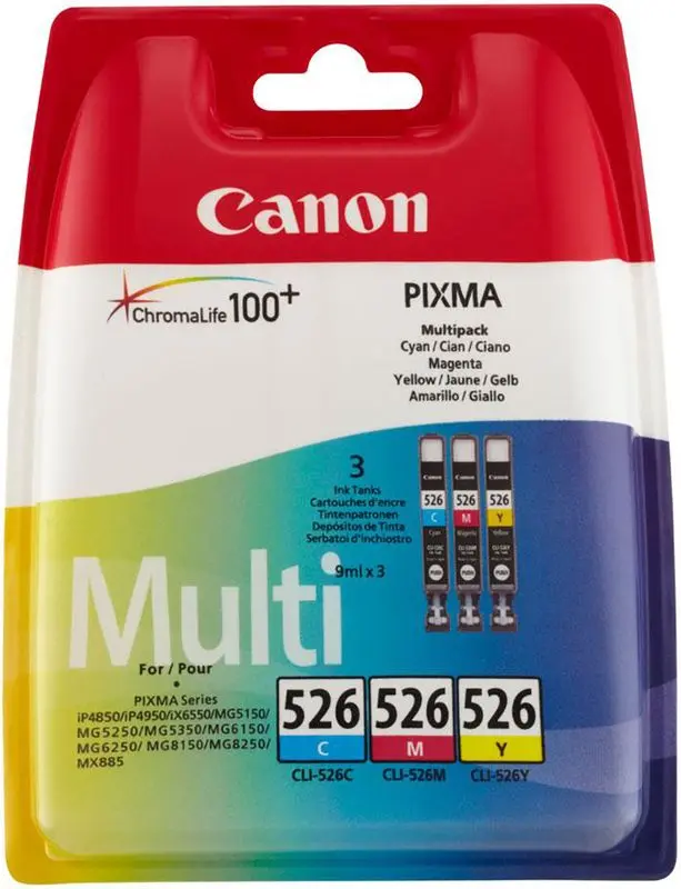 Canon CLI-526C/M/Y - 3-couleurs - Multipack