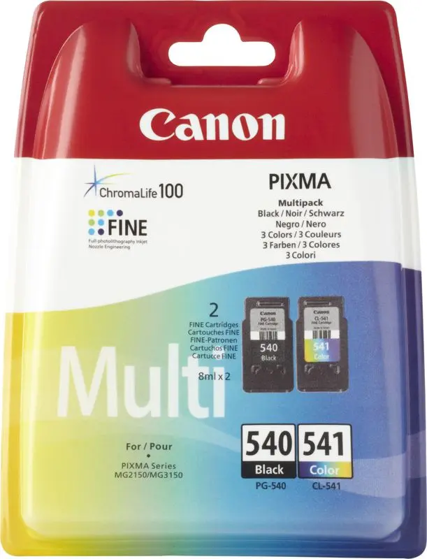 Canon PG-540 / CL-541 - Noir + 3 couleurs - Multipack