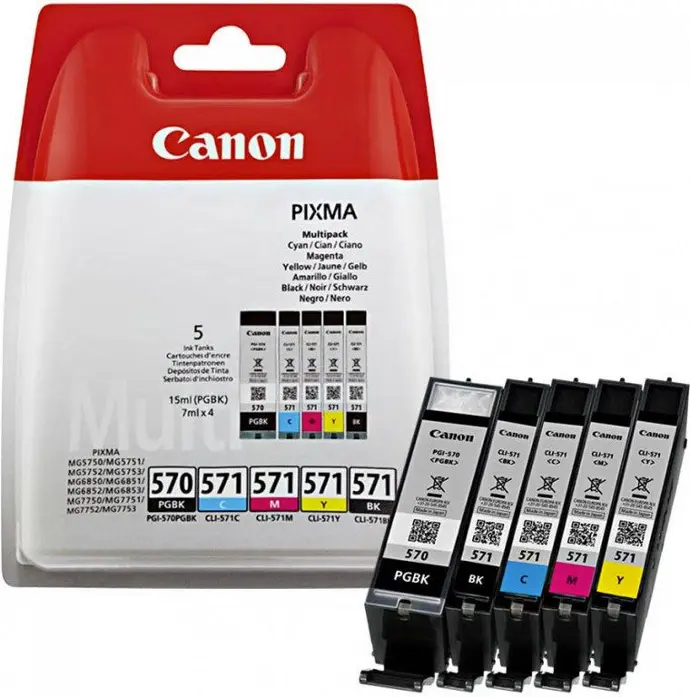 Canon PGI-570 / CLI-571 PGBK/C/M/Y/BK - 5 couleurs - Multipack