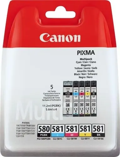 Canon PGI-580/CLI-581 BK/CMYK - 5 couleurs - Multipack
