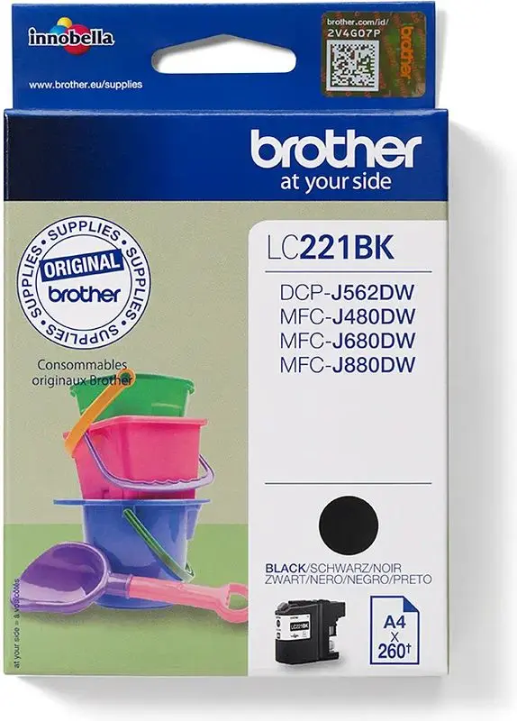 Brother LC-221BK - Noir - Cartouche d'encre