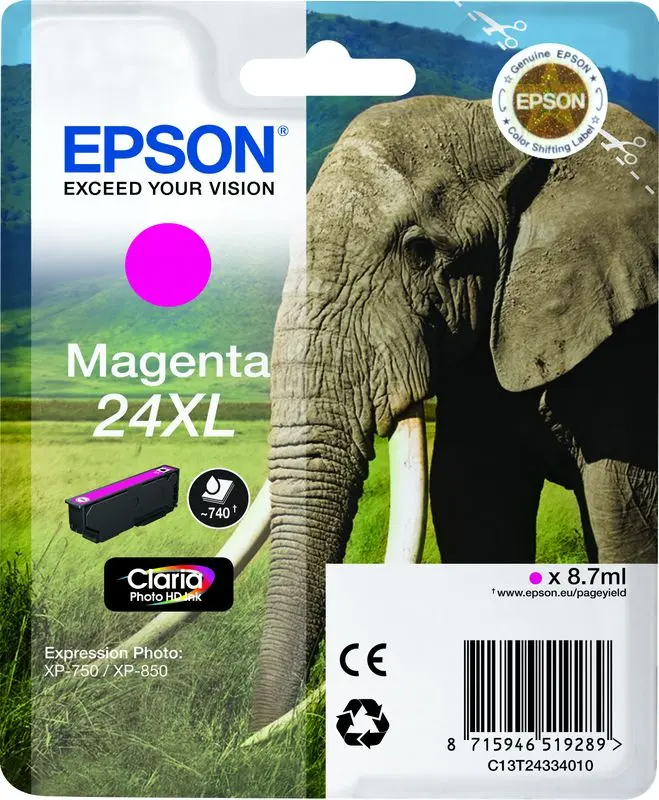 Epson 24XL (C13T24334012) - Magenta - Grande capacité