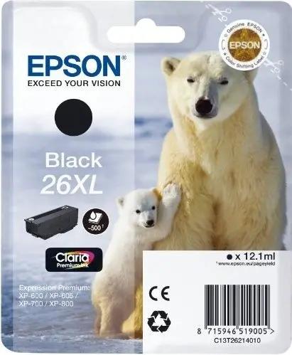 Epson 26XL (C13T26214012) - Noir - Grande capacité