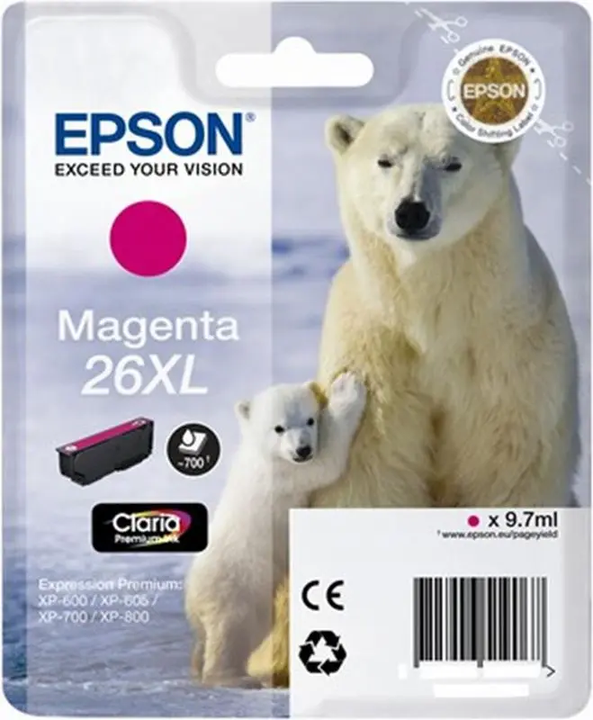Epson 26XL (C13T26334012) - Magenta - Grande capacité