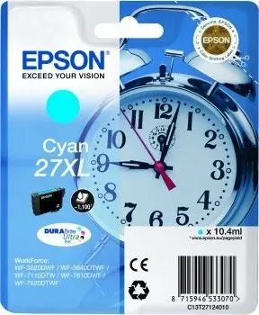 Epson 27XL (C13T27124012) - Cyan - Grande capacité
