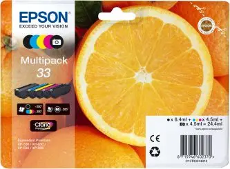 Epson 33 (C13T33374012) - 5 couleurs - Multipack