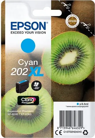 Epson 202XL (C13T02H24010) - Cyan - Grande capacité