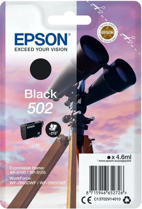 Epson 502 (C13T02V14010) - Noir