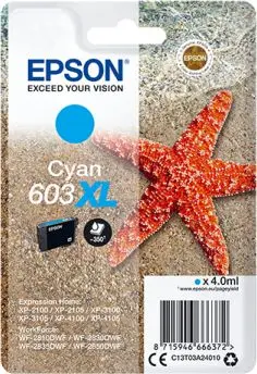 Epson 603XL (C13T03A24010) - Cyan - Grande capacité