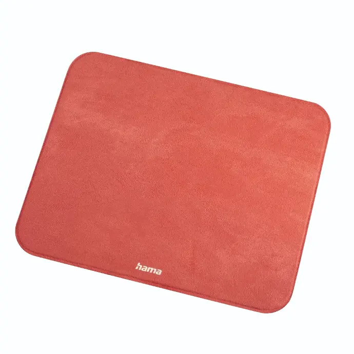 Hama Tapis de souris "Velvet", rouge corail