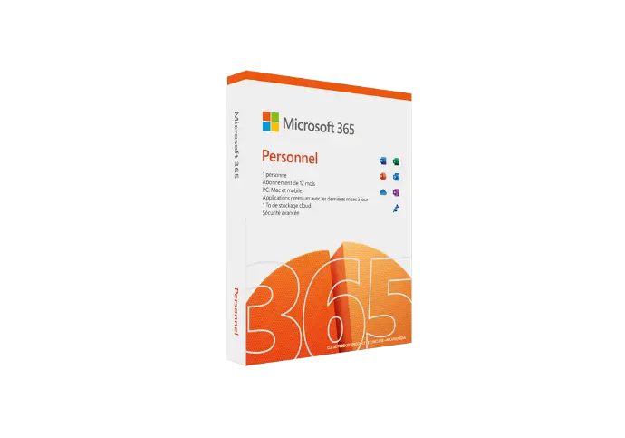 Microsoft 365 Personnel | 1 Utilisateur | PC/Mac/iOs/Android | 1 an | En téléchargement