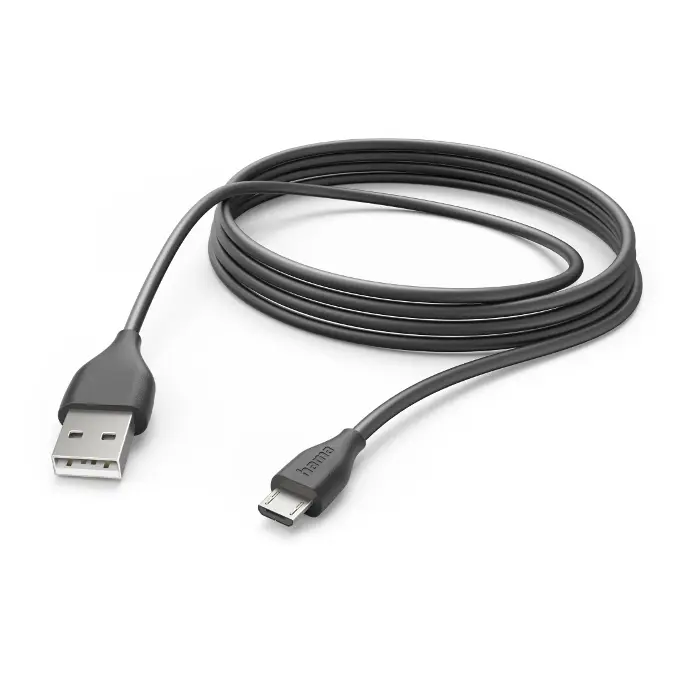 Hama Câble de chargement, USB-A - micro USB, 3 m, noir