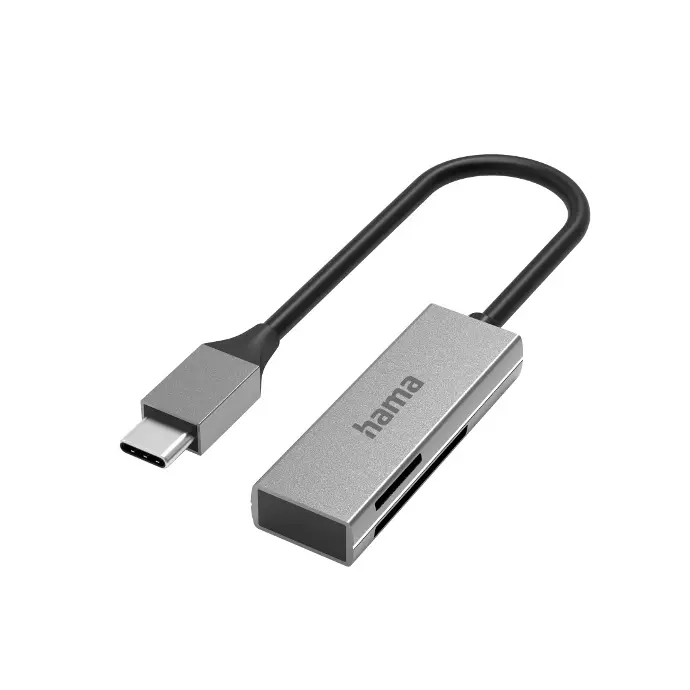 Hama Lecteur de cartes USB, USB-C, USB 3.0, SD/microSD, Alu