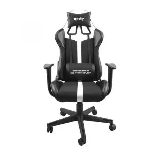 Chaise de jeu FURY Avenger XL en noir / blanc