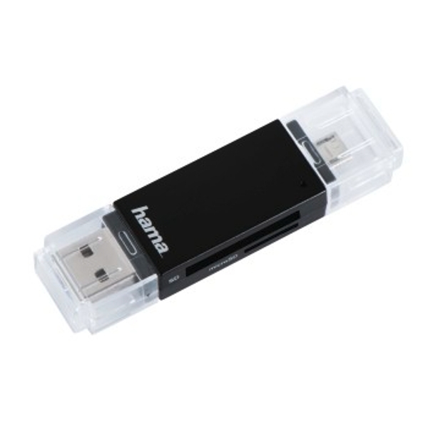 Hama Lecteur multi-cartes USB 2.0 OTG "Basic", SD/microSD, noir