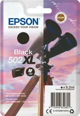 Epson 502XL (C13T02W14010) - Noir - Grande capacité