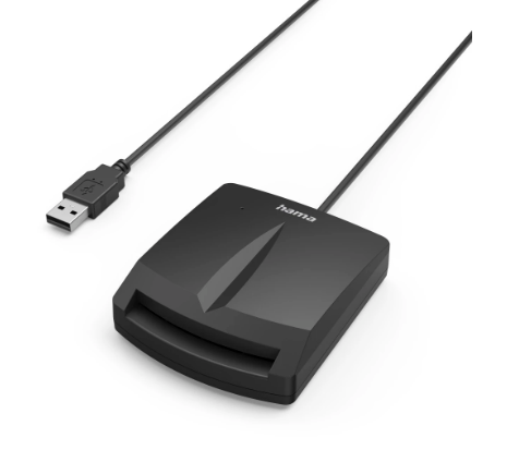 [23053398] Hama Lecteur "Single" p. cartes à puce/cartes d’identité, avec adaptateur USB-C