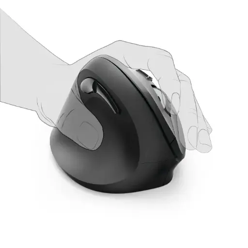 Hama Souris sans fil vert., ergon., pr gaucher "EMW-500L", 6 touches, noire