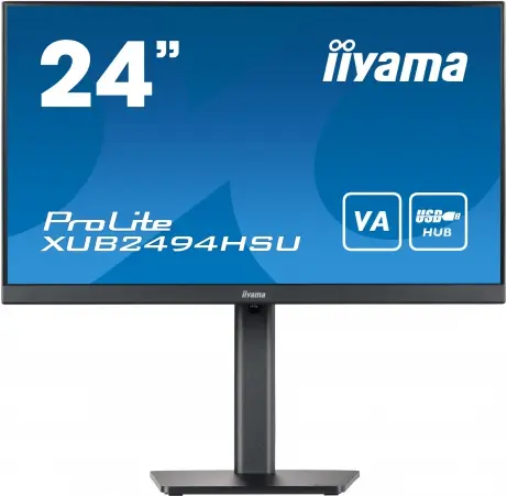 24 ETE VA-panel, 1920x1080, 15cm height adj. stand, 4ms, 250cd/m2, Speakers, HDMI, DisplayPort, Speakers, USB-HUB 2x 3.0 (23,8 VIS)