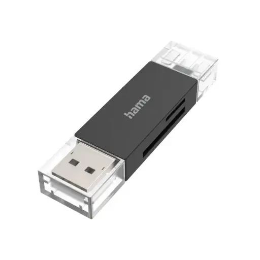 Hama Lecteur de cartes USB, OTG, USB-A + USB-C, USB 3.2, SD/microSD