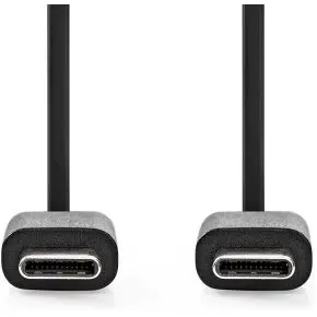 Nedis USB-Kabel | USB 2.0 | USB-C© Male | USB-C© Male | 60 W | 480 Mbps | Vernikkeld | 1.00 m | Rond |