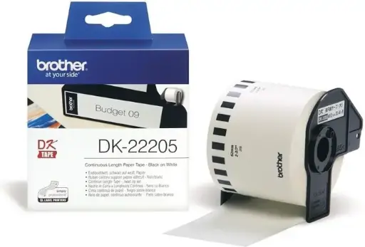Brother DK-22205 - (62 mm) - Noir sur blanc - Étiquette