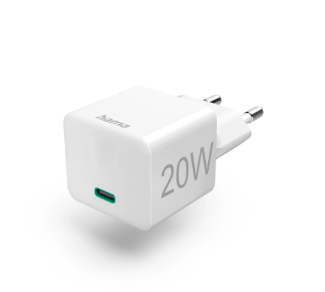 [00125128] Hama Chargeur rapide, USB-C, PD/Qualcomm®, mini-chargeur, 20 W, blanc