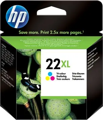 HP 22XL (C9352CE) - 3-couleurs - Cartouche d'encre - Grande capacité