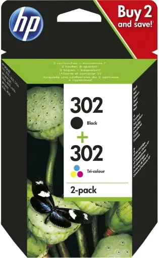 HP 302 (X4D37AE) - Noir + 3 couleurs - Cartouche d'encre - Multipack