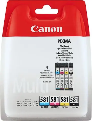 [8714574652214] Canon CLI-581 C/M/Y/BK - 4 couleurs - Multipack