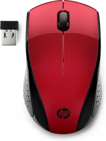 Souris sans fil HP 220 rouge