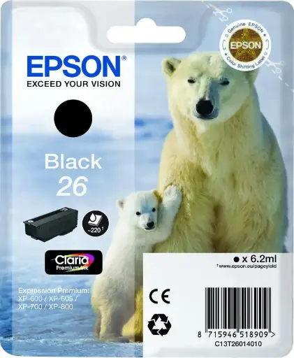 Epson 26 (C13T26014012) - Noir