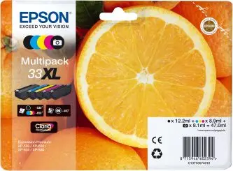 Epson 33XL (C13T33574012) - 5 couleurs - Grande capacité - Multipack