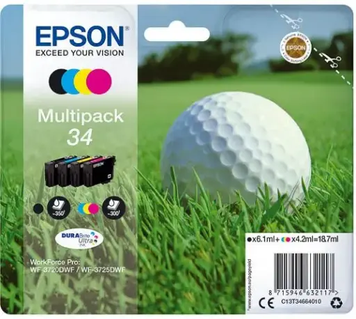 Epson 34 (C13T34664010) - 4 couleurs - Multipack